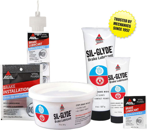 AGS Automotive Solutions SIL-Glyde Brake Lubricant – 8 oz Tube, Heat Resistant, Rust & Corrosion Protection, Moisture-Proof Brake Grease...