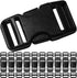 Buckles for 3/4 inch Wide Webbing Straps: Quick Side Release Buckles 10 set and Tri-Glide Slide 20 pcs Fit 0.75" Nylon Web Belt, Plastic Snap Fast...