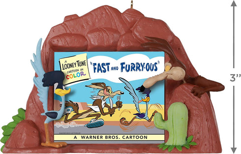 Hallmark Keepsake Christmas Ornament 2020, Looney Tunes Road Runner and Wile E. Coyote Fast and Furry-ous (1799QXI2311)...