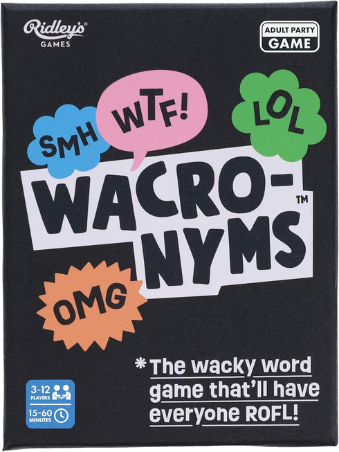 Ridley's Games: Wacronyms - Funny Acronym Word Game - Great for Friends and Families - Game Night Favorite - 3-12 Players | 15-60 Minute Game Play...