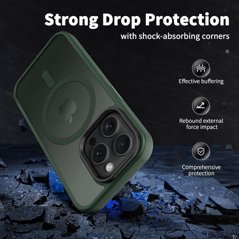 CACOE Magnetic Case for iPhone 15 Pro 2023 6.1 inch-Compatible with MagSafe & Magnetic Car Phone Mount,Anti-Fingerprint TPU Thin Phone Cases Cover...