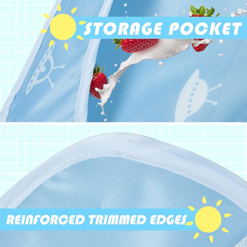 Little Dimsum 3 Pack baby waterproof bib easy to clean feeding weaning bib adjustable closure suitable for children with large pockets for 6-36 mo...