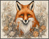 Posterizer 1 pcs- Red fox with green eyes in the middle of wild flowers-Art for Animal Lovers-Floral & Botanical - Gift for Men Women Teens-Living...