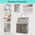 2pcs Wall Hanging Storage Bag,Wall Hanging Organizer Bags with Pockets, Wall Organizer Storage for Dormitory Bathroom Bedroom Kitchen(Grey Grid)...