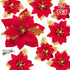 Geefuun 28PCS Christmas Tree Decorations: Poinsettias Artificial Flowers Ornaments Xmas Red Glitter Flower with Clips,3 Sizes Not Included Stems...