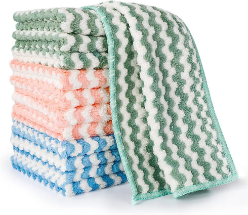 FGSAEOR Microfiber Cleaning Cloth, Cleaning Towel Rags for Washing Dishes, Ultra Absorbent Kitchen Towels for Counters Kitchen House keeping...