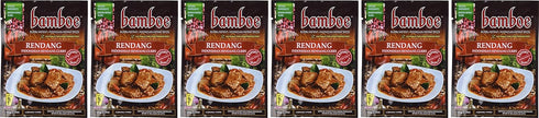bamboe - RENDANG - INDONESIAN DRY CURRY PASTE - INDONESIAN INSTANT SPICES - 6 x 1.2 OZ /36 g - Product of Indonesia by Bamboe...