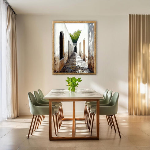Posterizer 1 pcs-quiet Mediterranean or North African village alleyway 6-Photography Art Gift for Men Women Entrepreneur Teens Decor for Home & O...
