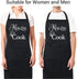 Xornis 100% Cotton Funny Apron with 2 Pockets for Men Women BBQ Grilling Adjustable Bib Black Aprons Gifts Cooking Kitchen...