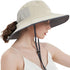 EINSKEY Women's Ponytail Sun Hat, Packable Wide Brim Large Head Bucket Hat for Fishing Hiking Gardening Safari Beach Pool...