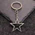 Caiyao Silver Hollow Star Keychain for Women Men Long Distance Friendship Pendant Keyring Jewelry Gift...