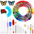 Embroidery Kit for Beginners Adults - Punch Needle Embroidery Kits 100 Colors Thread Sewing Kit for Adults Knitting Tool Kit Set Craft Organizer -...