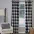SKL Home Grandin Curtain Panel, 52" x 95", Black/Natura...