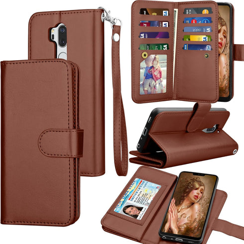 Tekcoo Wallet Case for LG G7 / LG G7 ThinQ, PU Leather Luxury ID Cash Credit Card Slots Holder Purse Carrying Folio Flip Cover [Detachable Magneti...