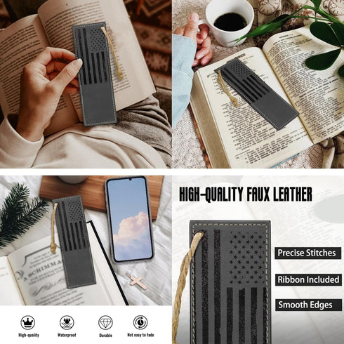 Bible Cover Case with Bookmarks, American Flag Leather Bible Cover for Women Men, Portable Bible Carrying Case with Handle and Pocket, Waterproof ...