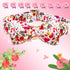 Elegant little tail Dog Collar, Pink Rose Print Pet Collar Summer Dog Collar Durable Metal Buckle Dog Collars Cotton Pet Adjustable Dog Collars fo...