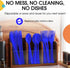 Disposable Dark Blue Plastic Forks 50 Pcs - Heavy Duty Dark Blue Plastic Disposable Cutlery - Dark Blue Disposable Flatware, Dark Blue Plastic Sil...