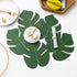 ATFL 8.3'' Artificial Medium Palm Leaves,50 PCS Fake Tropical Monstera Faux Palm Leaves for Safari Jungle Hawaiian Luau Party Table Decoration Wed...