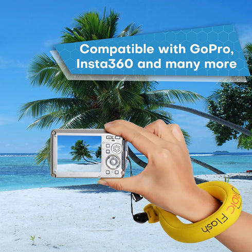 Waterproof Camera Float (2-pack) Floating Strap for GoPro Hero12, DJI Action 4, Insta360 Ace Pro, Olympus Tough TG-6, & Many More Action Cameras a...