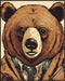 Posterizer 1 pcs-angry bear in work clothes-abstract art 2-Art for Animal Lovers-Abstract & Modern Art-Decor for Home & Office- unframed wall art...