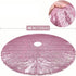 Pink Christmas Tree Skirt, 48 inch Large Sequin Xmas Tree Ornaments, Double Layers Glitter Tree Mat Fall Thanksgiving Day Christmas Decorations fo...