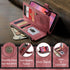 Samsung Galaxy A25 5G Wallet Case with Card Holder Kickstand Magnetic Zipper Pocket Lanyard Strap Wristlet,Leather Flip Case Wallet for Samsung Ga...