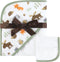 Hudson Baby Unisex Baby Cotton Hooded Towel and Washcloth, Woodland, One Size...