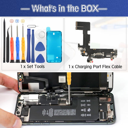 Replacement for iPhone 13 Charging Port Dock Connector for iPhone 13 Charging Port Replacement USB Charger Board Flex Cable Assembly Accessories w...