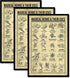 VLPGifts Magical Herbs And Their Uses Poster - Magic Herbs Kitchen Poster - Set Of 3 Posters Herbs - Wall Decor No Frame Poster, 11”x17”, White...