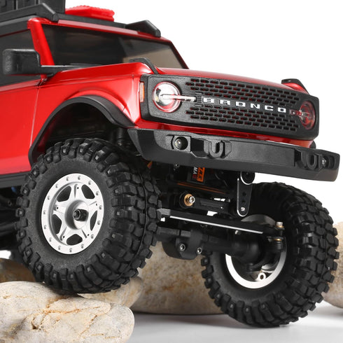 COOWOO 1.0 Inch RC Rubber Tires Upgrade Parts for 1/24 SCX24 and 1/18 TRX-4M RC Crawler Cars - Better Traction, Realistic Look, and Long-Lasting P...