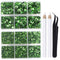 LPBeads 6400 Pieces Hotfix Rhinestones Peridot Flat Back 5 Mixed Sizes Crystal Round Glass Gems with Tweezers and Picking Rhinestones Pen...