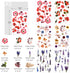Rub On Transfer Sticker Scrapbook Stickers Flower Stickers Decoration Sticker Planner Stickers Plant Stickers for Scrapbooking Diary Album Journal...