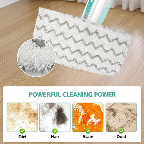 4 PCS Replacement Pads Accessory for Shark Steam Mop S1000, S1000A, S1000C, S1000WM, S1001C, S2001 Dirt Grip Pads, Microfiber Washable & Reusable...