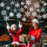 GOER 36 Pcs Snowflake Hanging Swirls for New Year Christmas Winter Party Decorations...