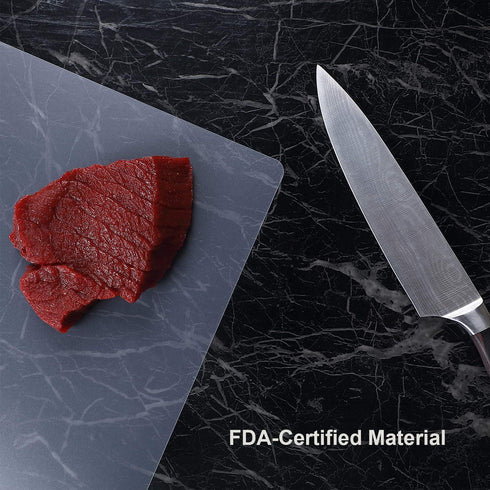 Boao 10 Pieces Flexible Plastic Cutting Board Multi Purpose Placemats Cutting Mats Vegetable Fruit Board, 15 x 12 Inch...