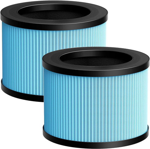 iSingo 2 Pack MK-01 MK-06 TZ-K1 True HEPA Replacement Filter Compatible with MK-01 MK-06, ToLife TZ-K1, POMORON MJ001H, EPI081/EP1081 and Intelabe...