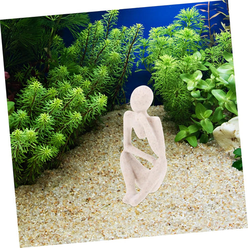 Aquarium Decorations Shelf Decor Living Room Thinker Statue Elegant Thinker Figure Abstract Thinker Decor Thinker Figurines Thinker Statues Home D...