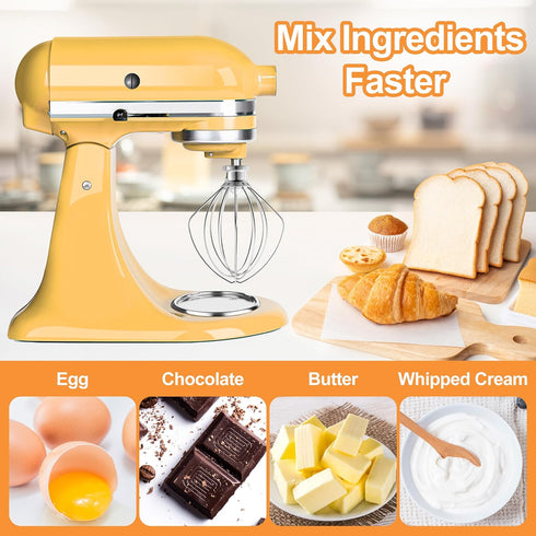 Wire Whip for KitchenAid Tilt-Head Stand Mixer Accessory Replacement, Egg Cream Stirrer, Cakes Mayonnaise Whisk?Whipping Egg White...
