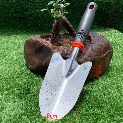 Garden Tool Shovel for Digging Gardening Trowel for Lawn Planting Stainless Steel Spade Rubber Handle Anti Slippery...