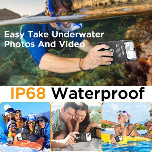???????????????? ?????????? Underwater Screen Touchable Shootable, IP68 Waterproof Dustproof Phone Case Pouch for iPhone 12 13 14 15 Pro Under Wat...