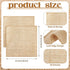 36 Pieces 6 x 6 Inches Burlap Squares Jute Burlap Finished Edges Square Fabric Farmhouse Burlap Placemats for Home Party Wedding Table Cover Cente...