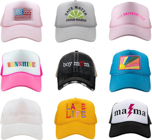 KATYDID Boat Hair Don’t Care Baseball Cap - Trucker Hat for Women - Stylish Cute Sun Hat Pink...