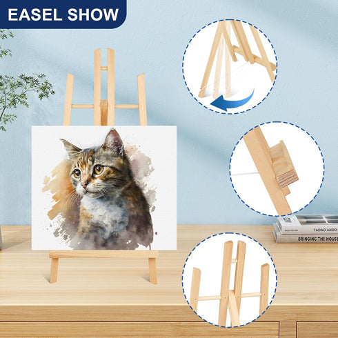 ESRICH 2pcs 17 Inch Tabletop Easels, Easel Stand for Painting,Tripod, Painting Party Easel, Kids Student Desktop Easel for Painting,Paint Easel fo...