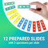 AmScope - 36pc Kids Prepared Microscope Slide Set of Color-Coded Zoological and Botanical Prepared Specimen Slides -PS-P12X3-A...