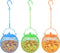 Urban Deco Set of 3 Ball Bird Feeder Metal Bird Feeders Squirrel Proof Bird Feeders for Bird Seed Birdfeeders Outside Hanging Decoration Garden Fe...