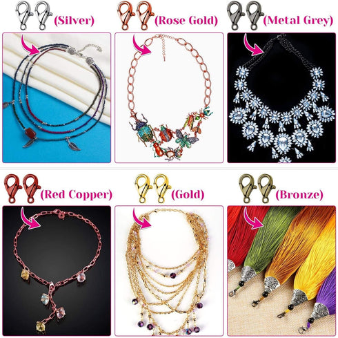 Jump Rings, Cridoz 2340Pcs Open Jump Rings and Lobster Clasps Jewelry Making Supplies Kit for Necklace and Jewelry Repair...