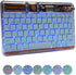 Wireless Bluetooth Keyboard,7 Colors Backlit Rechargeable Mac Keyboard, Silent Light Up Portable Keyboard for iPad iOS Android Windows Devices(Blu...
