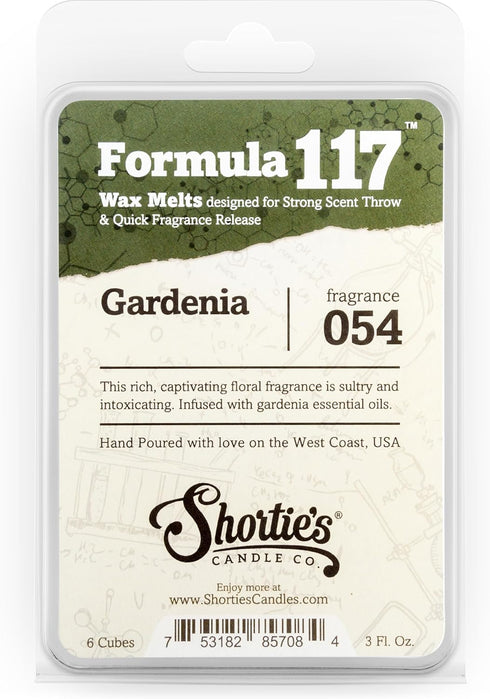 Shortie's Candle Company Pure Gardenia Wax Melts - Formula 117-1 Highly Scented 3 Oz. Bar - Made with Essential & Natural Oils - Flower & Floral A...