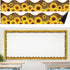 Capoda 12 Pcs Magnetic Sunflower Borders Sunflower Classroom Decorations 11.8 x 2 Inch Sunflower Bulletin Board Borders Magnet Sunflower Garland B...