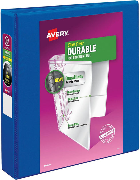 Avery Durable View Binder with 1-1/2" Gap Free Slant Ring (XZH1010)...